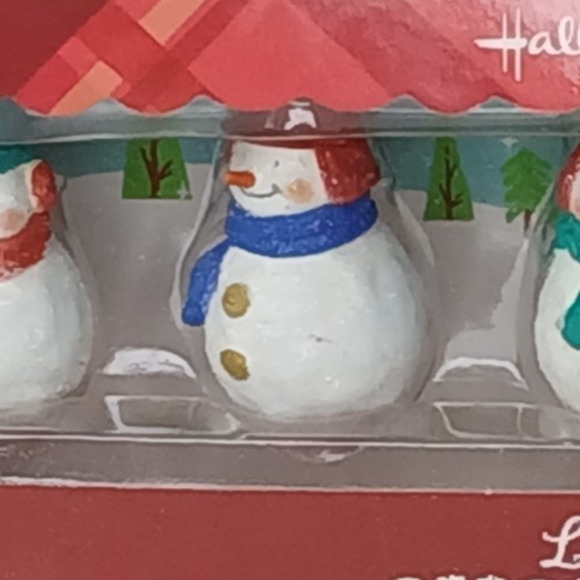 Set of 5 Hallmark Let It Snowmen Christmas Tree Mini Ornament Set - Picture 3 of 7